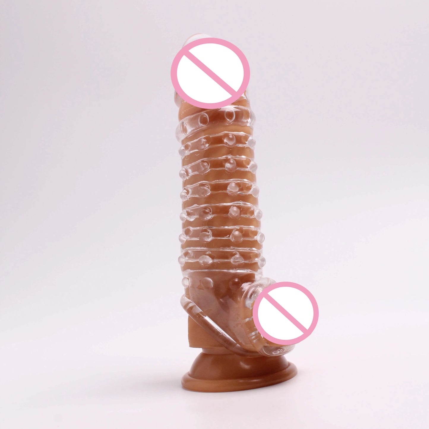 Manyjoy Realistic Penis Sleeve Big Penis Extender Condom BDSM Reusable Cock Extension Delay Ejaculation Dick Sex Toys for Men