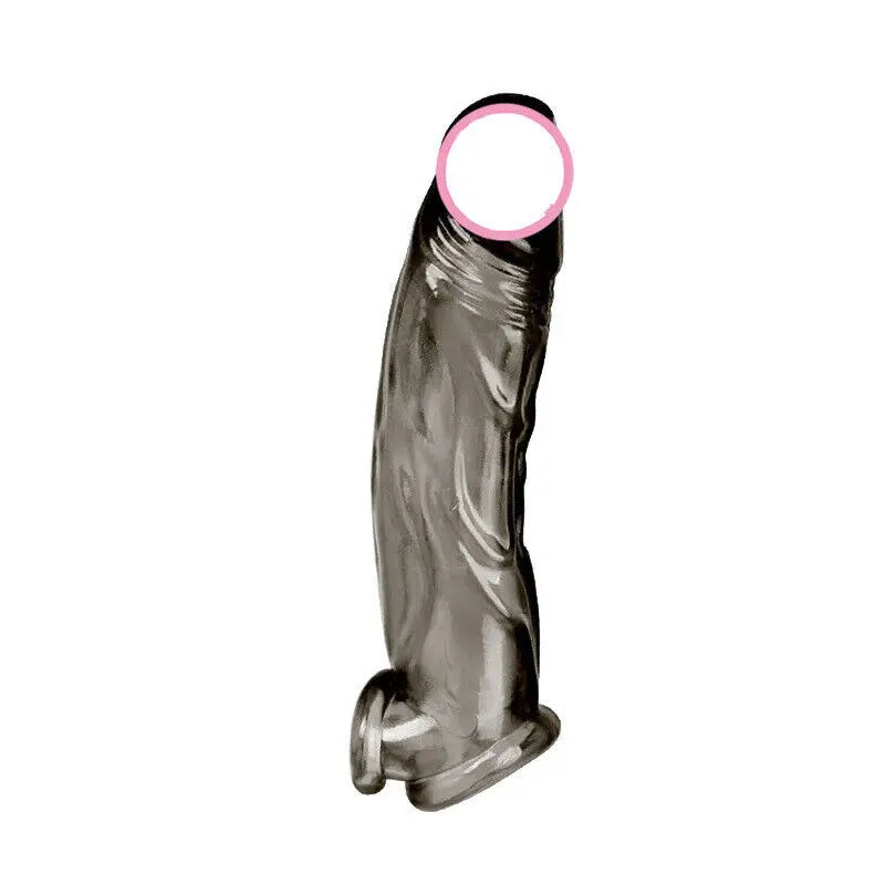 Manyjoy Silicone Realistic Penis Enlargement Sleeve Cock Ring Delay Ejaculation Reusable Condom Erotic Penis Sex Toys for Men