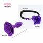 Manyjoy Soft Silicone Rose Shape Mouth Gag Oral Bondage Anal Butt Plugs Sex Toys for Adult Slave Flirting Rose Set Toys Cosplay