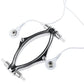 Manyjoy Stainless Steel Electric-Shock Bondage Vaginal Clip Stretch Adjustable Clamp G-spot Massage Stimulator Sex Toy for Women