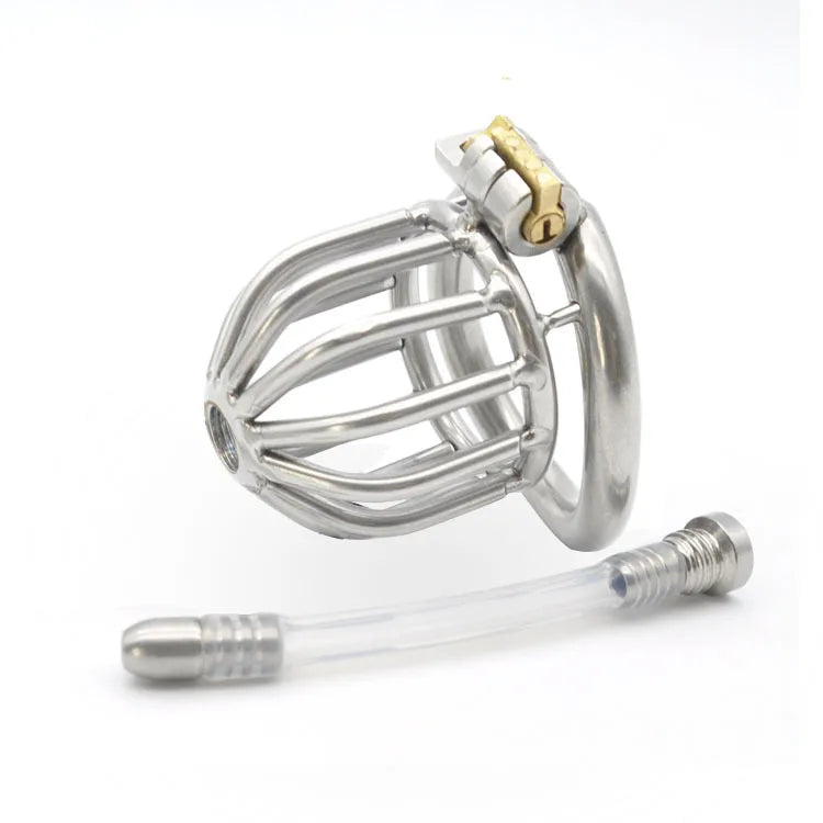 Manyjoy Stainless Steel Male Chastity Cage Device BDSM Cock Cage Penis Sleeve Bondage Lockable Ring Sex Toys for Man Adult Games