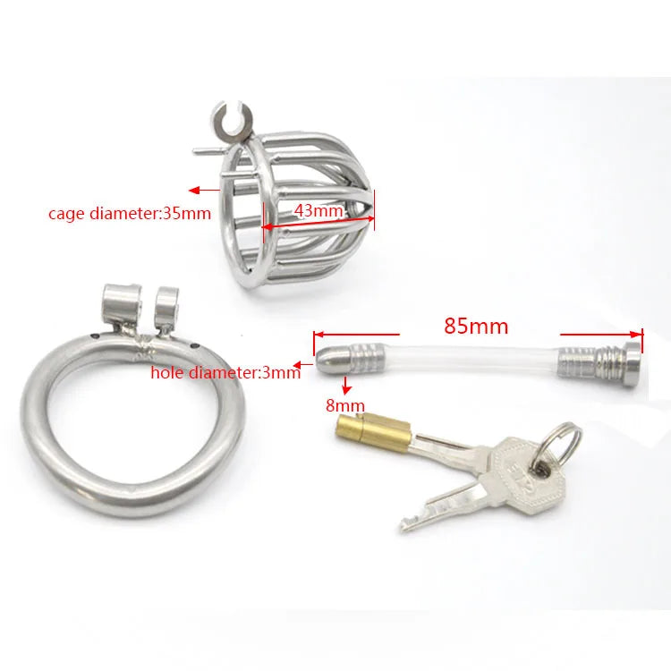 Manyjoy Stainless Steel Male Chastity Cage Device BDSM Cock Cage Penis Sleeve Bondage Lockable Ring Sex Toys for Man Adult Games