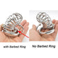 Manyjoy Stainless Steel Male Chastity Lock Device Hollow Breathable Cock Cage with Penis Spikes Ring  BDSM Sex Toys For Men 18+