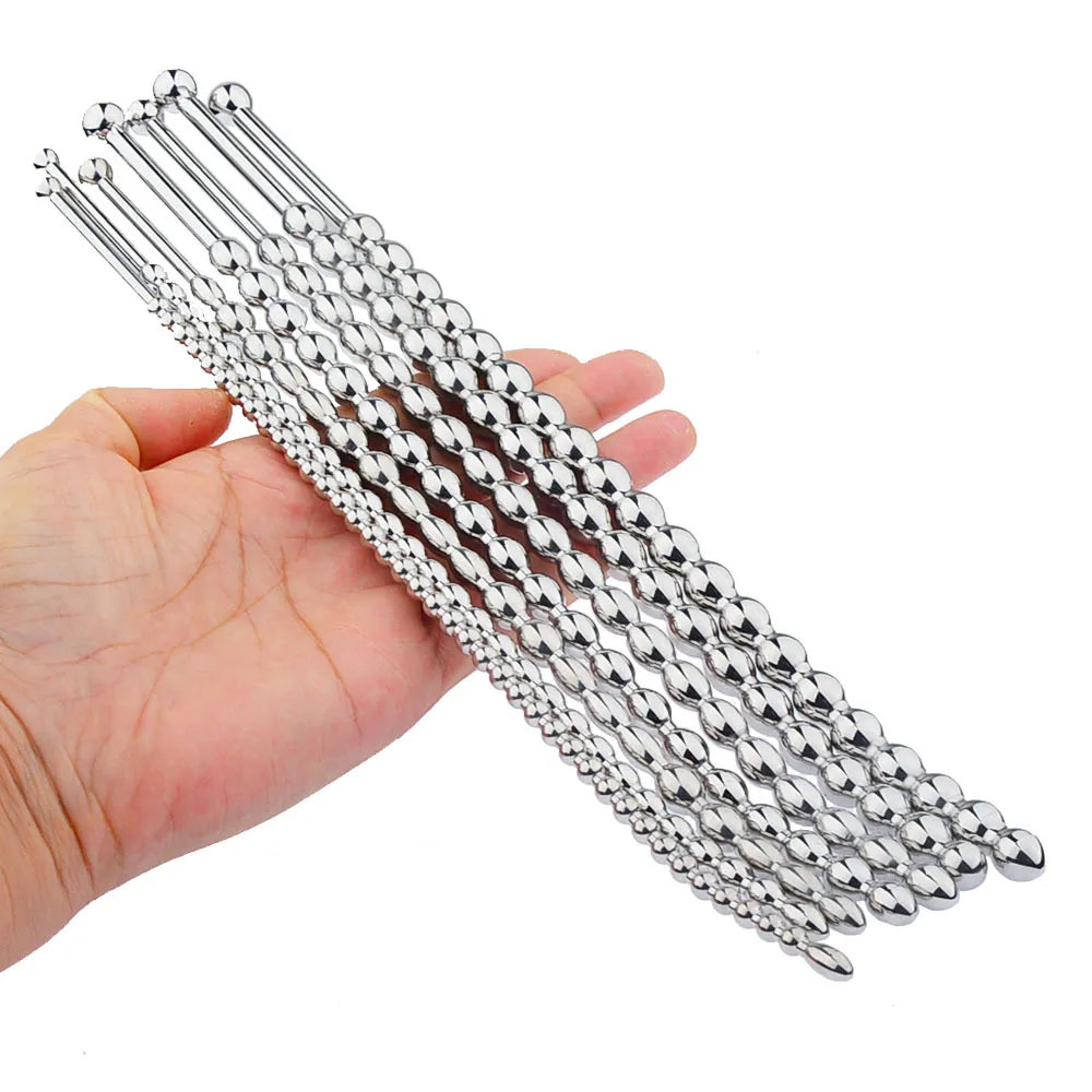 Manyjoy Stainless Steel Metal Urethral Dilator Penis Plug Horse Eye Stimulation Masturbation Rod Adult Game Sex Toy for Men Gay