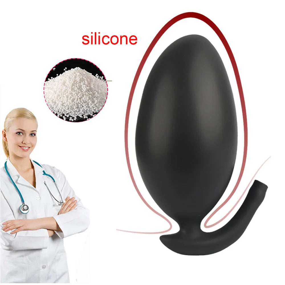 Max 15cm Huge Inflated Anal Plug Silicone Big Butt Plug Adult Sex Toys For Women Men Anal Expansion Prostate Massage Anal Sex