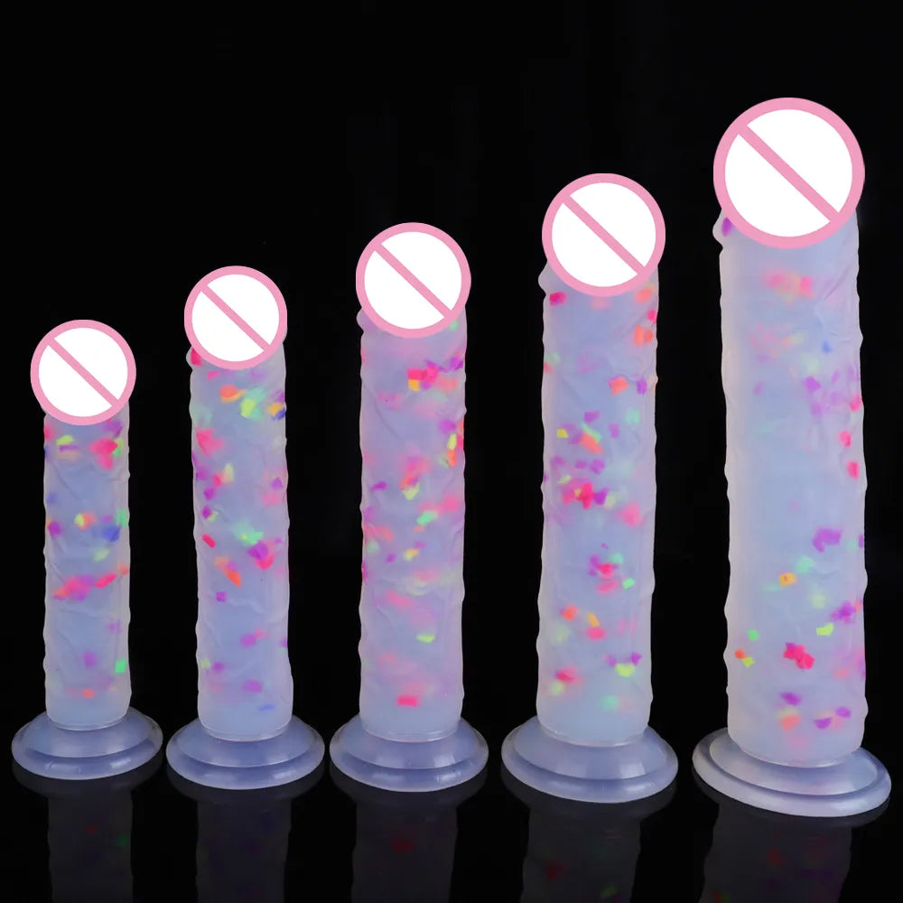 Medical Silicone Jelly Dildo Adult Toys Strapon Dildo Soft Artificial Dildos Realistic Colourful Huge Penis Sex Toys for Woman