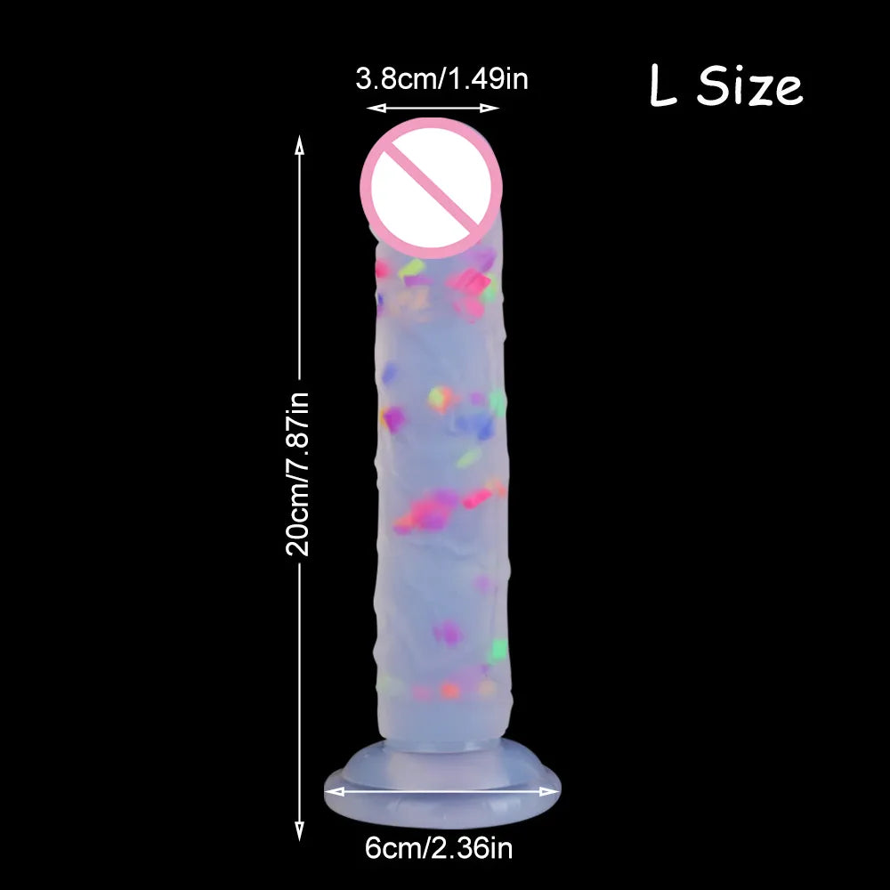 Medical Silicone Jelly Dildo Adult Toys Strapon Dildo Soft Artificial Dildos Realistic Colourful Huge Penis Sex Toys for Woman