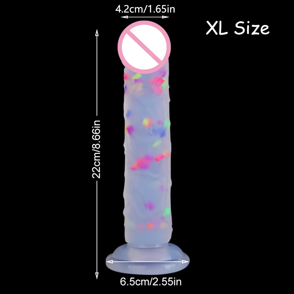 Medical Silicone Jelly Dildo Adult Toys Strapon Dildo Soft Artificial Dildos Realistic Colourful Huge Penis Sex Toys for Woman