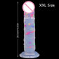 Medical Silicone Jelly Dildo Adult Toys Strapon Dildo Soft Artificial Dildos Realistic Colourful Huge Penis Sex Toys for Woman