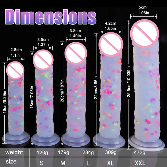 Medical Silicone Jelly Dildo Adult Toys Strapon Dildo Soft Artificial Dildos Realistic Colourful Huge Penis Sex Toys for Woman