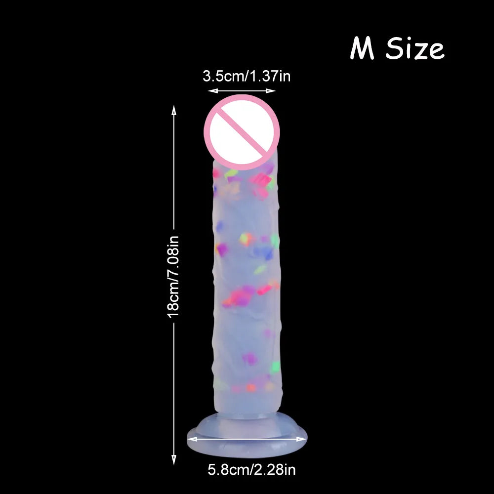 Medical Silicone Jelly Dildo Adult Toys Strapon Dildo Soft Artificial Dildos Realistic Colourful Huge Penis Sex Toys for Woman