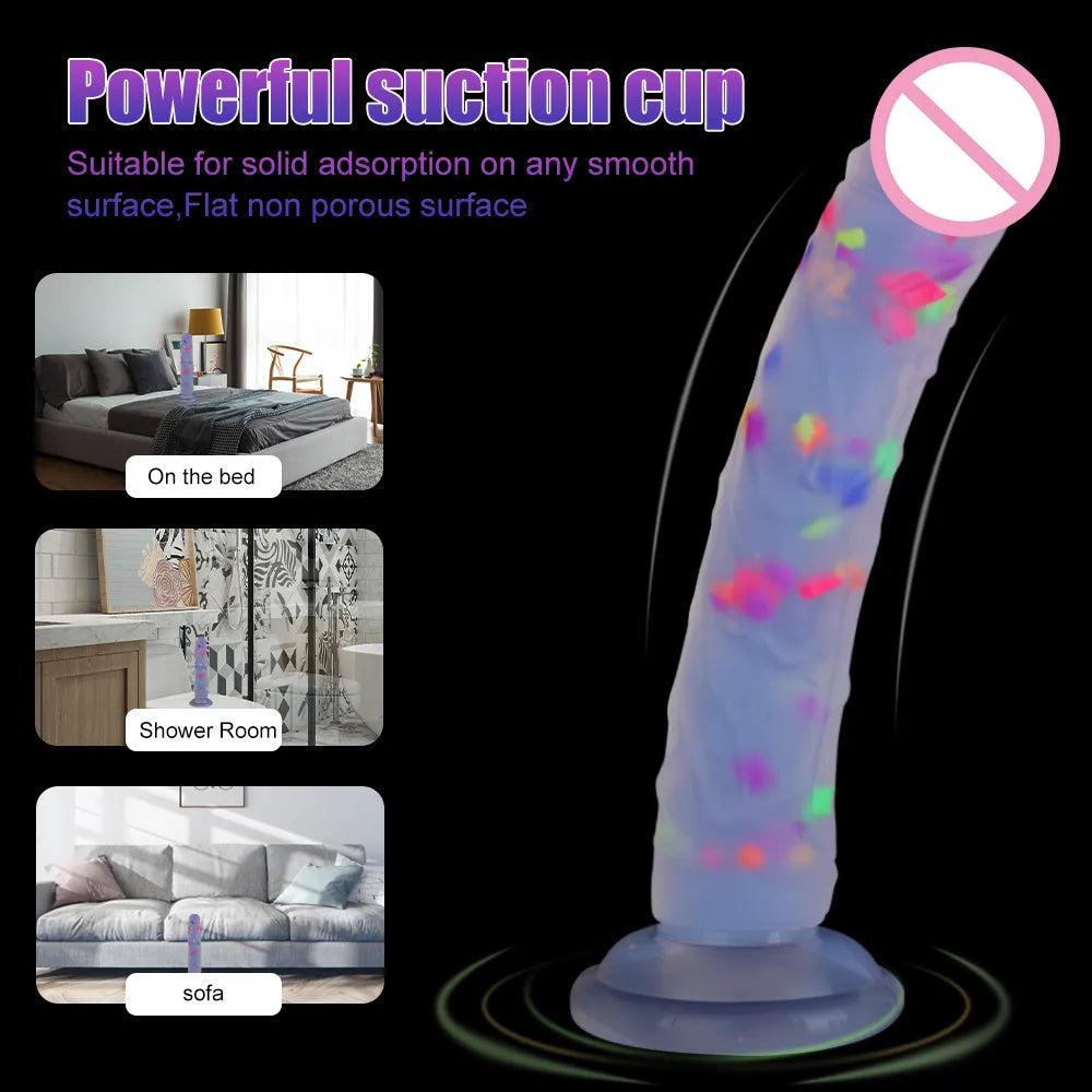 Medical Silicone Jelly Dildo Adult Toys Strapon Dildo Soft Artificial Dildos Realistic Colourful Huge Penis Sex Toys for Woman