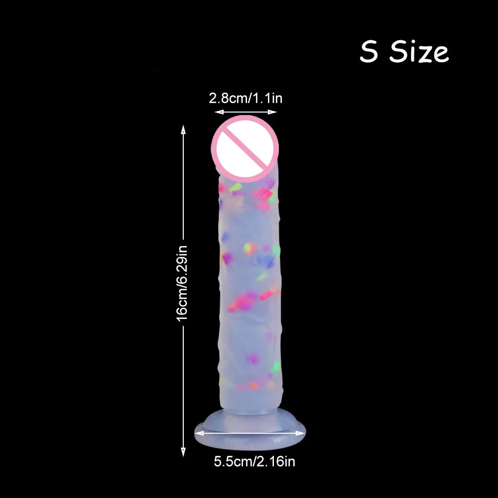 Medical Silicone Jelly Dildo Adult Toys Strapon Dildo Soft Artificial Dildos Realistic Colourful Huge Penis Sex Toys for Woman