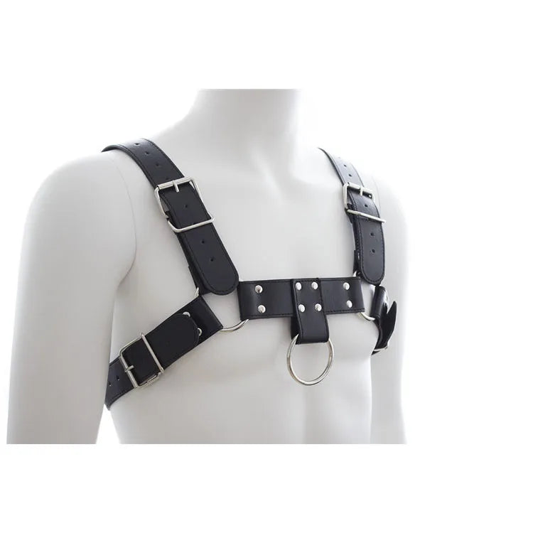 Men Leather Harness Leather Fetish Gay Adjustable Sexual Body Bondage Gay Clothing for Adult Sex Nightclub Wear Restraint Belts