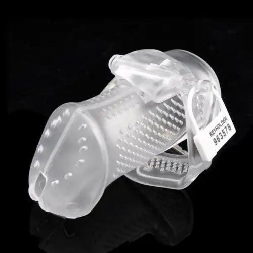 Men's Ultra Breathable Plastic Chastity Cage Device with 3 Penis Ring Cock Penis Bondage Fetish Chastity Belt Sex Toy for Men