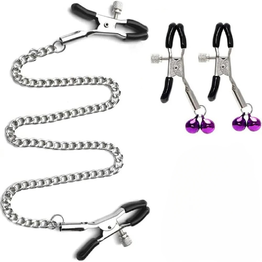 Metal Adjustable Metal Nipple Clamps Entertainment Clip for Women Nipplerings Clip Rings Decorative Clip Adult Games Sex Toys