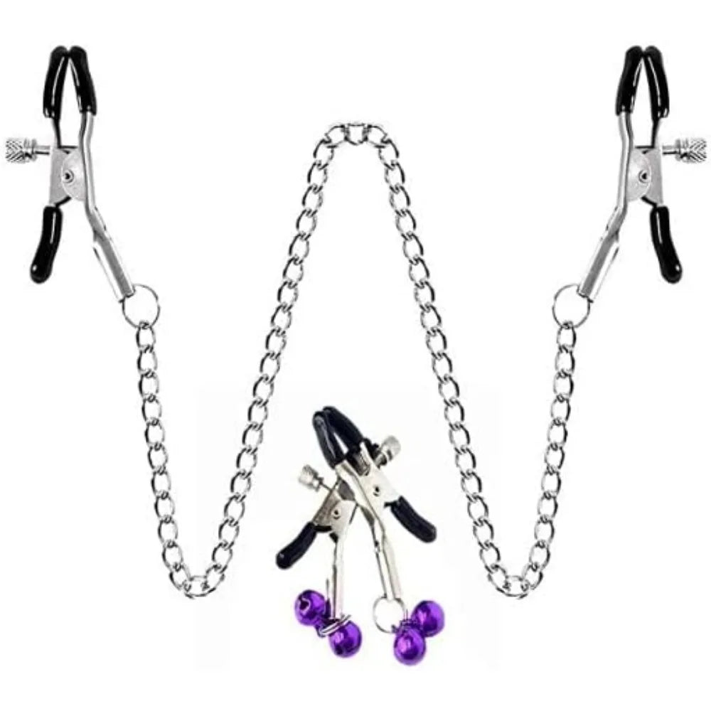 Metal Adjustable Metal Nipple Clamps Entertainment Clip for Women Nipplerings Clip Rings Decorative Clip Adult Games Sex Toys