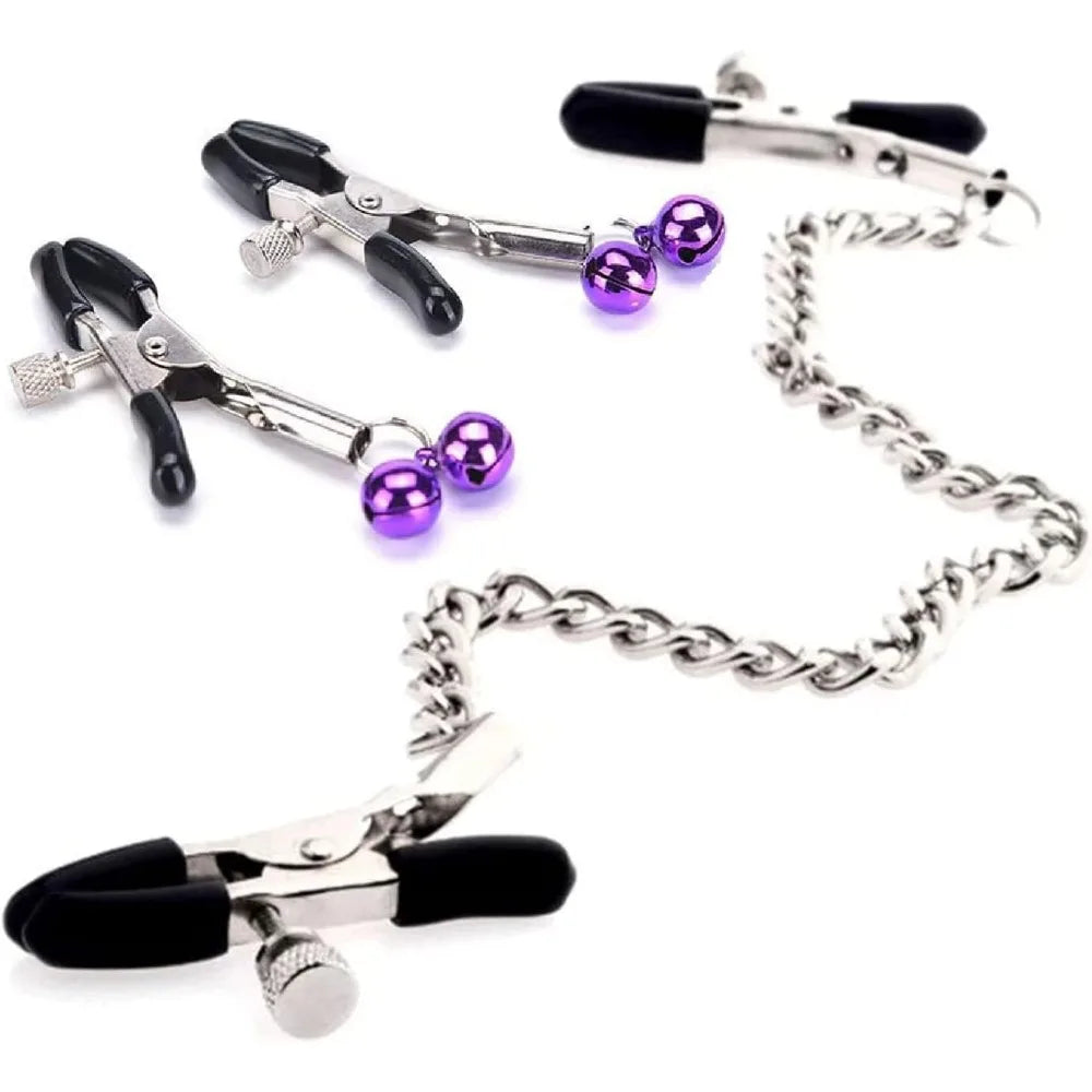 Metal Adjustable Metal Nipple Clamps Entertainment Clip for Women Nipplerings Clip Rings Decorative Clip Adult Games Sex Toys