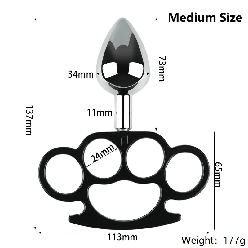 Metal Anal Beads Butt Plug Set Small Large Ass Anal Plug With Pull Hand Ring Dildo Steel Sex Toy Man Woman