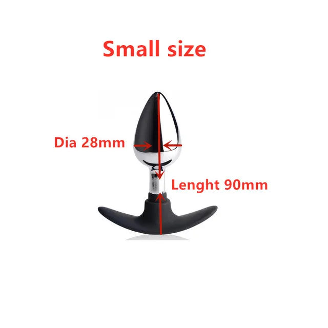 Metal Anal Beads Butt Plug Set Small Large Ass Anal Plug With Pull Hand Ring Dildo Steel Sex Toy Man Woman