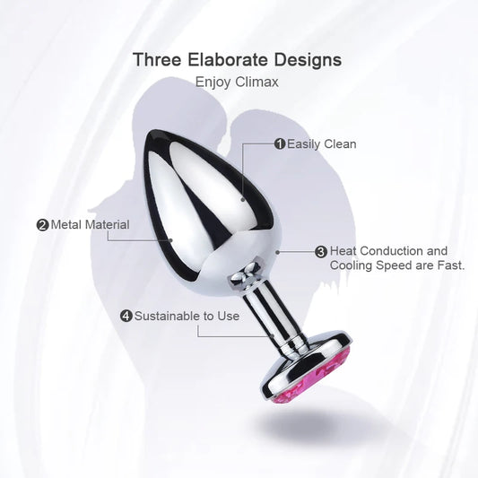 Metal Anal Plug for Men and Women New Lovely Type with Sexy Anal Sex Toy Sex Game Couple Butt Plug Adult Sex Products