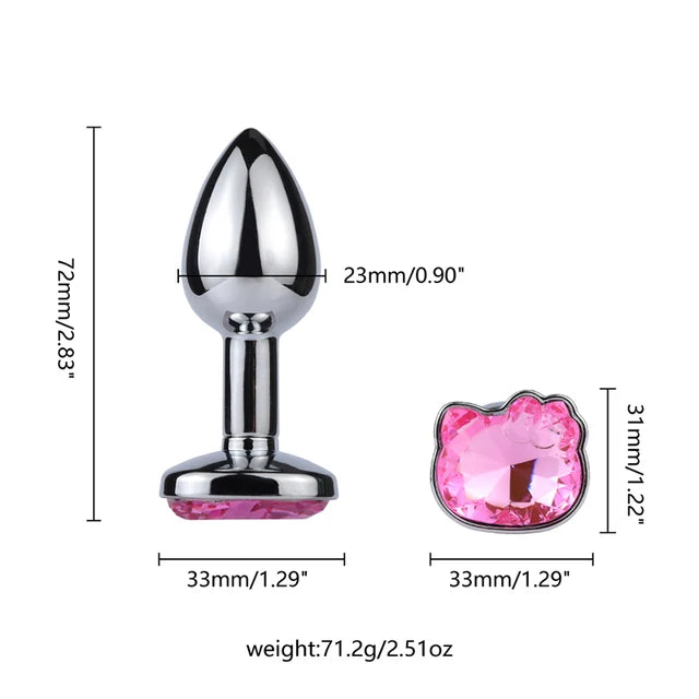 Metal Anal Plug for Men and Women New Lovely Type with Sexy Anal Sex Toy Sex Game Couple Butt Plug Adult Sex Products