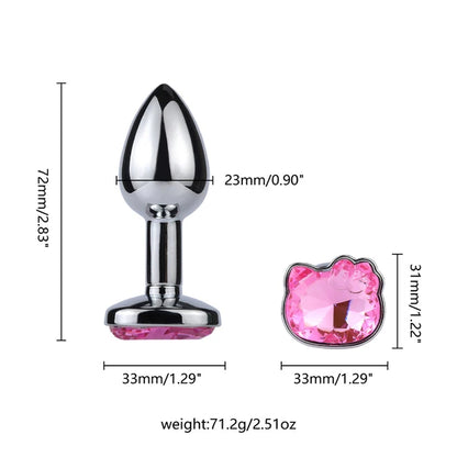 Metal Anal Plug for Men and Women New Lovely Type with Sexy Anal Sex Toy Sex Game Couple Butt Plug Adult Sex Products