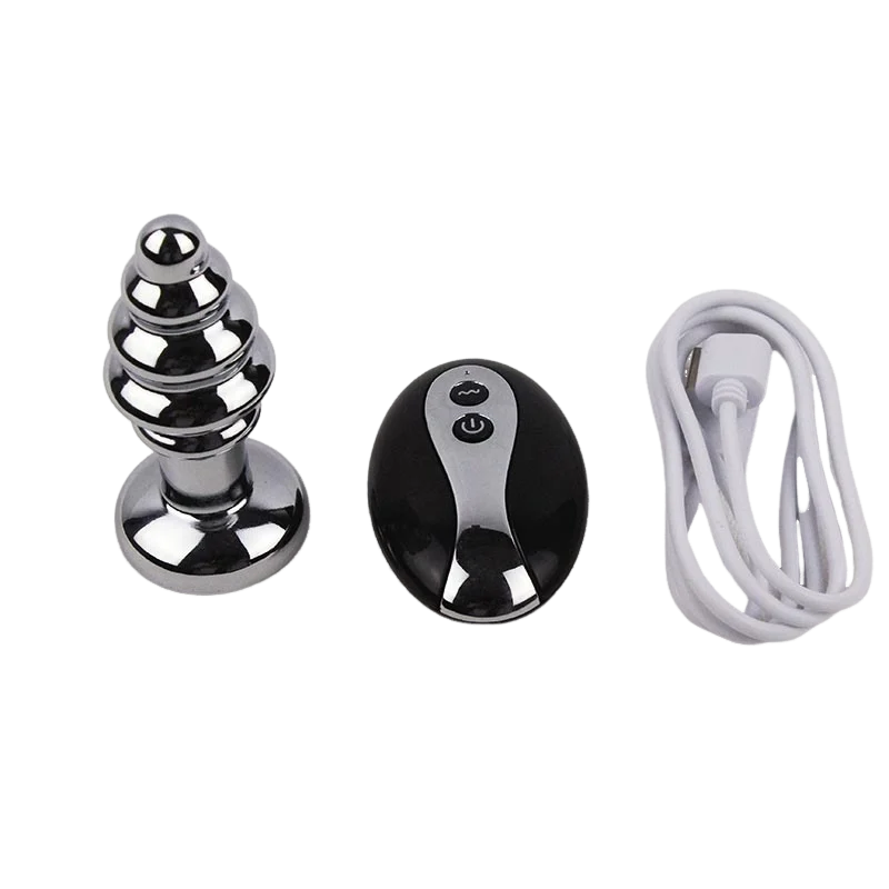 Metal Butt Plug Sex Toy for Woman Men Prostate Massager Wireless Remote Control Stainless Steel Anal Plug Vibrator Adult Sex Toy