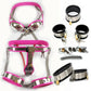 Metal Chastity Belt Set Neck Collar Bra Handcuffs Chastity Pant Thigh Ring BDSM Bondage Sex Toys for Woman Men Sexual Adult Toy