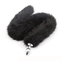 Metal Fox Tail Anal Plug Toy Plush Cosplay Butt Plug Erotic Sex Toys for Women Man Couple Gay BDSM Anal Tail Roleplay Toy