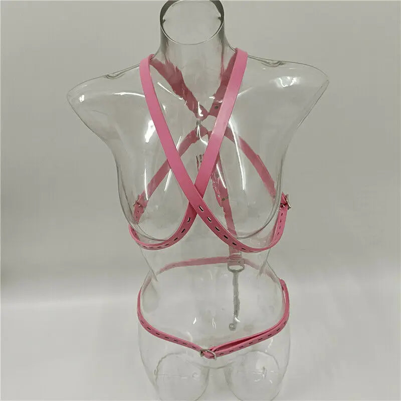 Metal Hanger Cleek Dilator Expander Bondage Harness Belt Tight Strap with Anal Butt Hook Plug Chastity Belt Restraints Sexy Toys