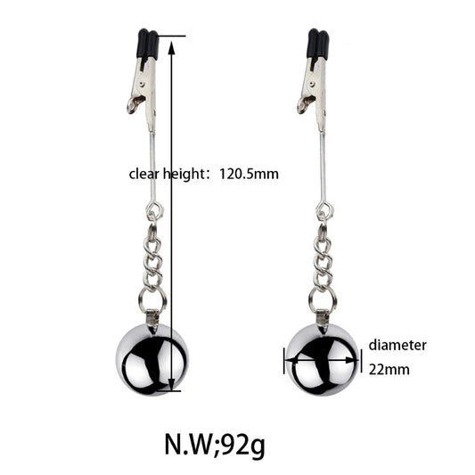 Metal Labia Clamps Breast Nipple Clips Weights Hanging Male Tease Sex Toys Bondage Accessories BDSM Nipple Massage Clamp Women