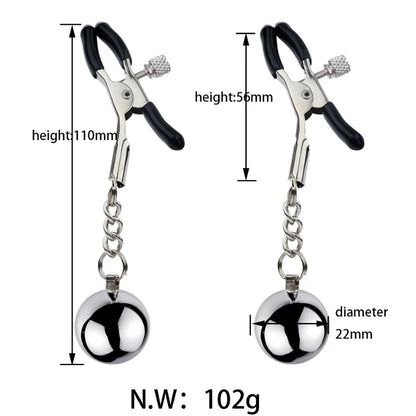 Metal Labia Clamps Breast Nipple Clips Weights Hanging Male Tease Sex Toys Bondage Accessories BDSM Nipple Massage Clamp Women