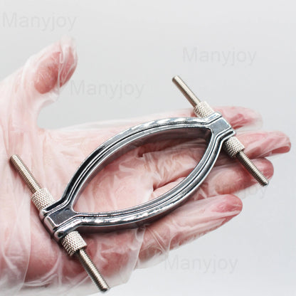 Metal Labia Clip Clit/Vagina Stimulator Sex Clamp Viginal Spreader Adjustable Bondage SM Flirt Shame Sex Toys for Women