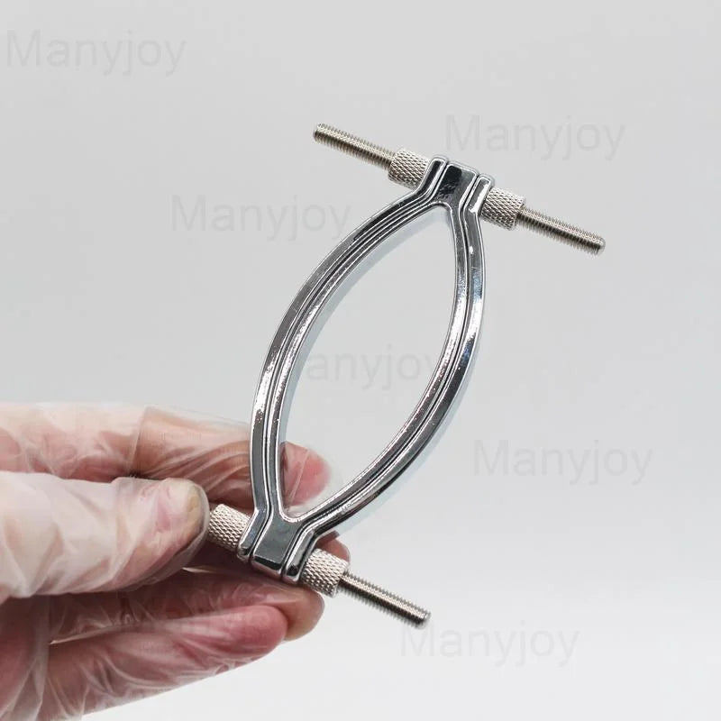 Metal Labia Clip Clit/Vagina Stimulator Sex Clamp Viginal Spreader Adjustable Bondage SM Flirt Shame Sex Toys for Women