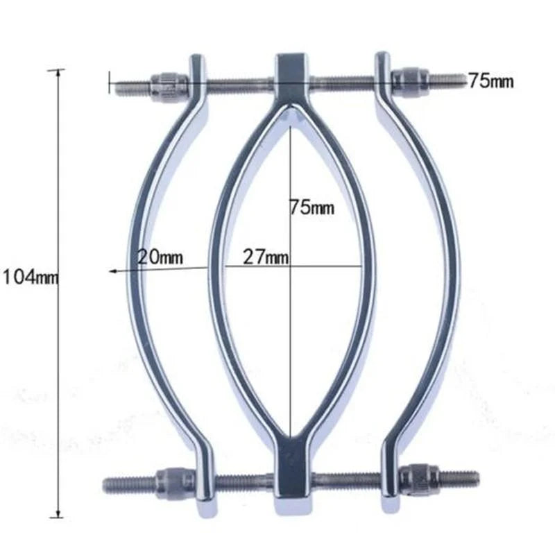 Metal Labia Clip Clit/Vagina Stimulator Sex Clamp Viginal Spreader Adjustable Bondage SM Flirt Shame Sex Toys for Women