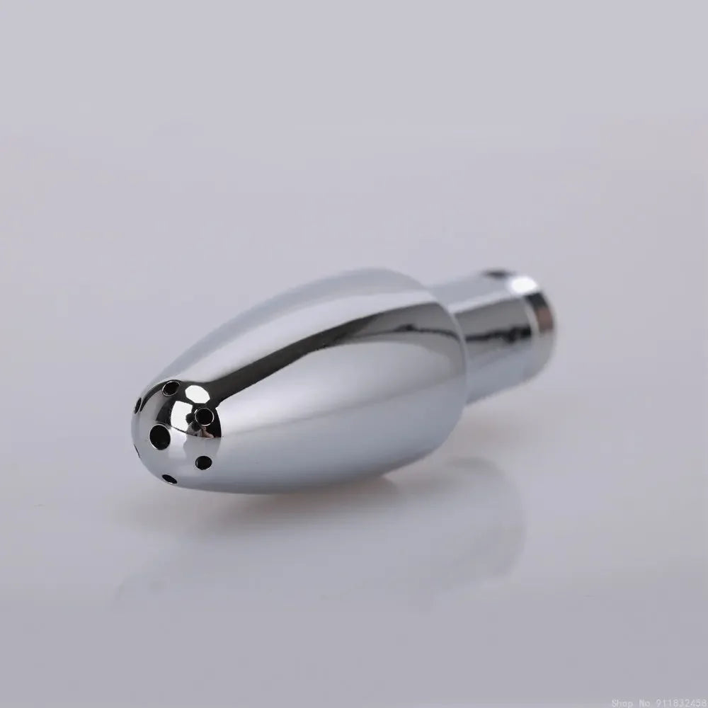 Metal Metal 7 Holes Side Opening Sex Product Anal Enema Cleaning Shower Colonic Douche Nozzle Vaginal Wash Sex Tools for Couples