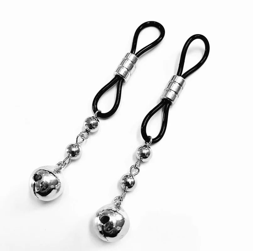 Metal Nipple Clamps Chest Clitoris Stimulation SM Fetish Restraint Small Bell Breast Clips BDSM Sex Toys Women