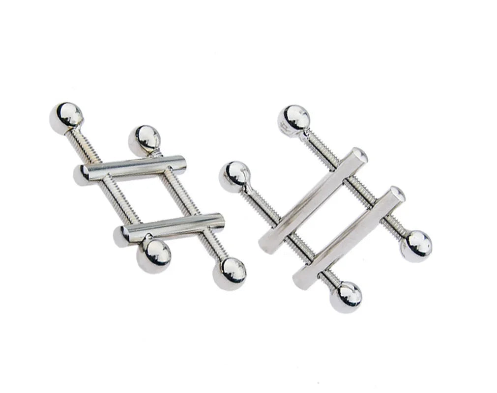 Metal Nipple Clamps Stimulator RolePlay Stimulator Steel Nipple Breast Clamps Spring Pull Slave Bondage Products for Couple