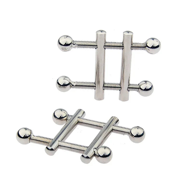 Metal Nipple Clamps Stimulator RolePlay Stimulator Steel Nipple Breast Clamps Spring Pull Slave Bondage Products for Couple
