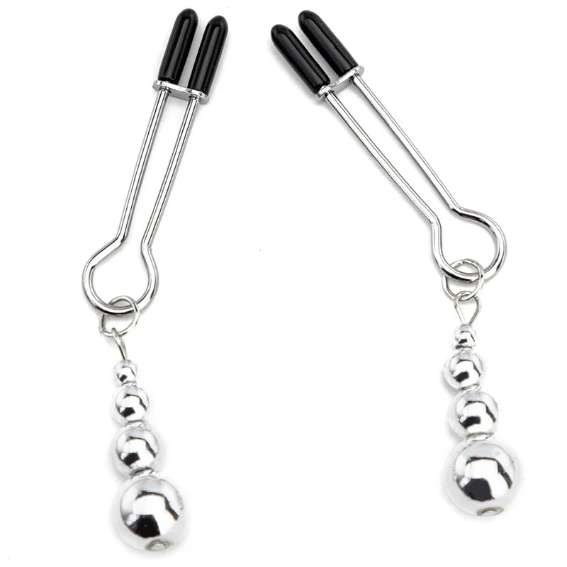 Metal Nipple Clamps clips ring bell Female slave breast Bondage restraint Sex Toy For Women Couple play Game