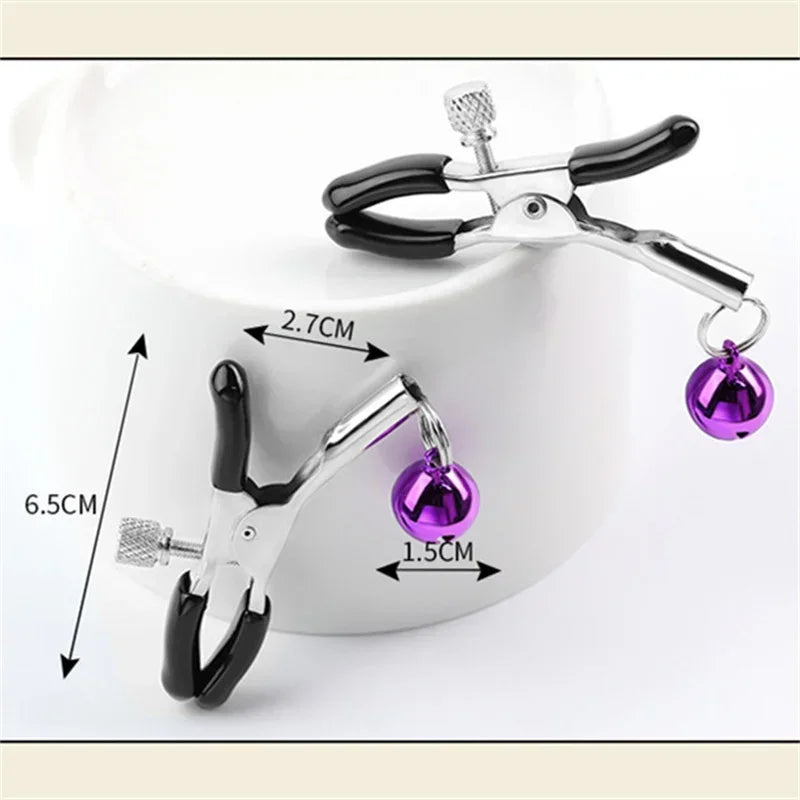 Metal Nipples Clamps Breast Clitoris Labium Clips Bondage Slave Restraints Adult Games Sex Toys For Women Men Couples Flirting