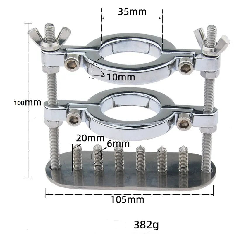 Metal Spike Scrotum Stretcher Ball Clamp