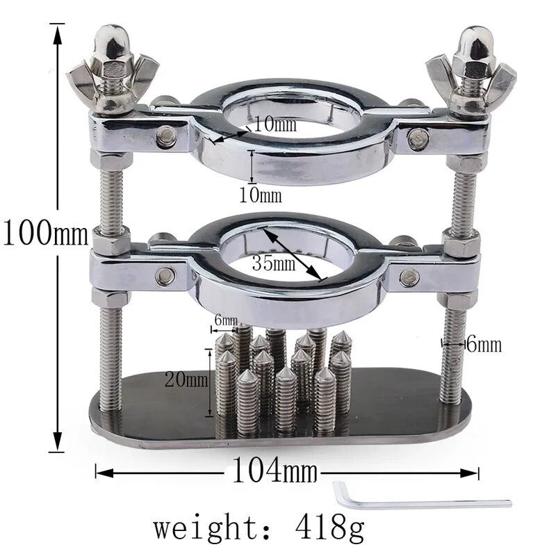 Metal Spike Scrotum Stretcher Ball Clamp