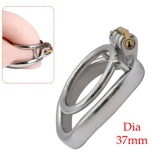 Metal Penis Rings Curve Cock Harness Male Chastity Bondage 콕링 정조대Male PenisTraining Device성인용품 남자용Adults Games Sex Toys for Men