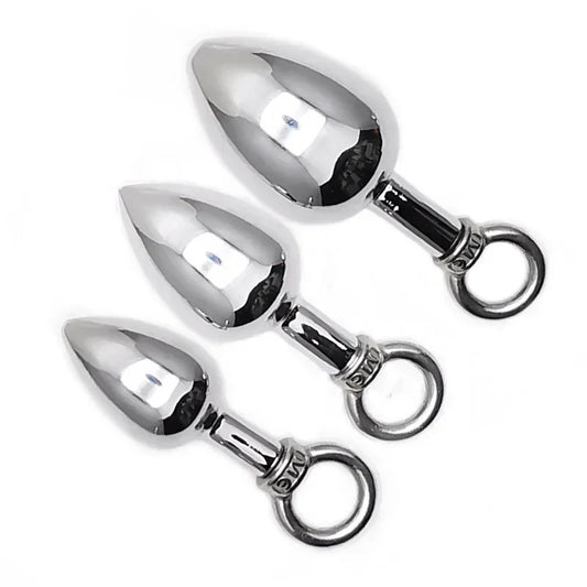Metal Ring Anal Plug Sex Toys Butt Plug Prostage Masturbator Dildo