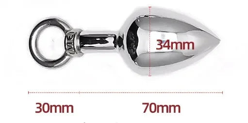 Metal Ring Anal Plug Sex Toys Butt Plug Prostage Masturbator Dildo