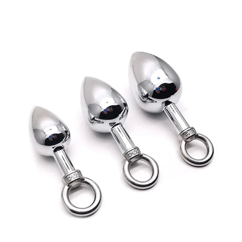 Metal Ring Anal Plug Sex Toys Butt Plug Prostage Masturbator Dildo