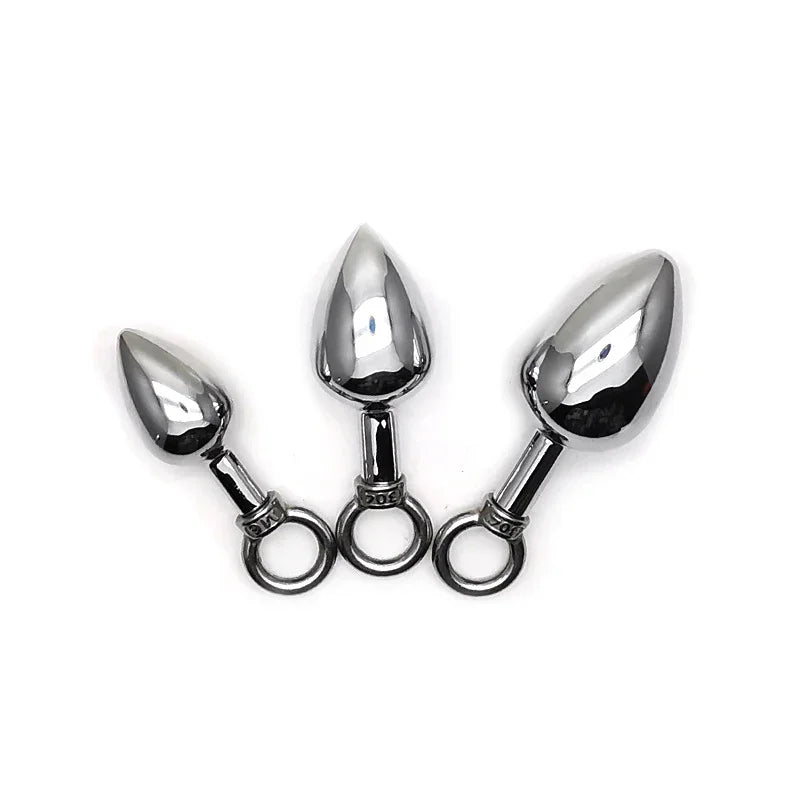Metal Ring Anal Plug Sex Toys Butt Plug Prostage Masturbator Dildo