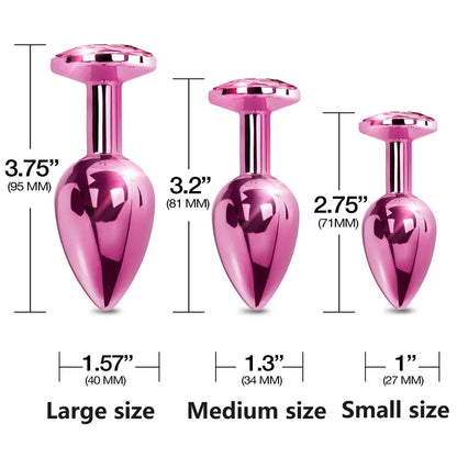 Metal Small Medium Large Butt Plug Set Fox Tail Anal Plug Jewelry Steel Anal Sex Toy Trainer For Woman Couple Cosplay